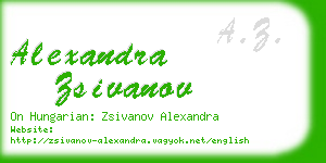 alexandra zsivanov business card